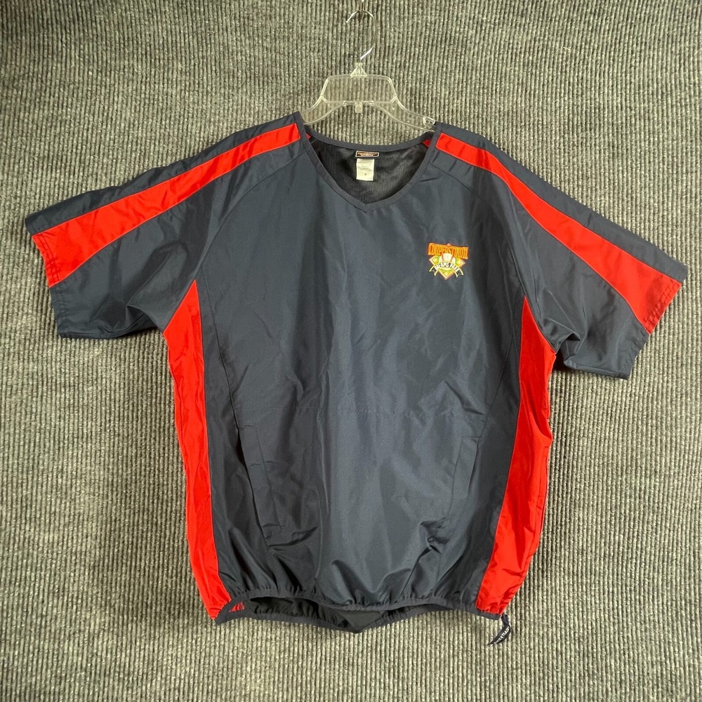 Cooperstown Jacket Mens‎ M Blue Windbreaker Short Sleeve Dreams Park Baseball
